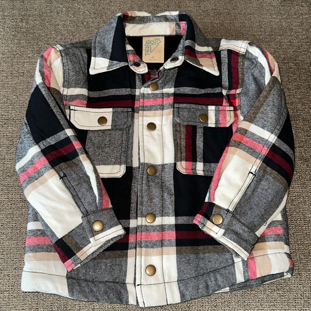 There Abouts Snap Front Plaid Jacket Size 4T - Picture 1 of 6